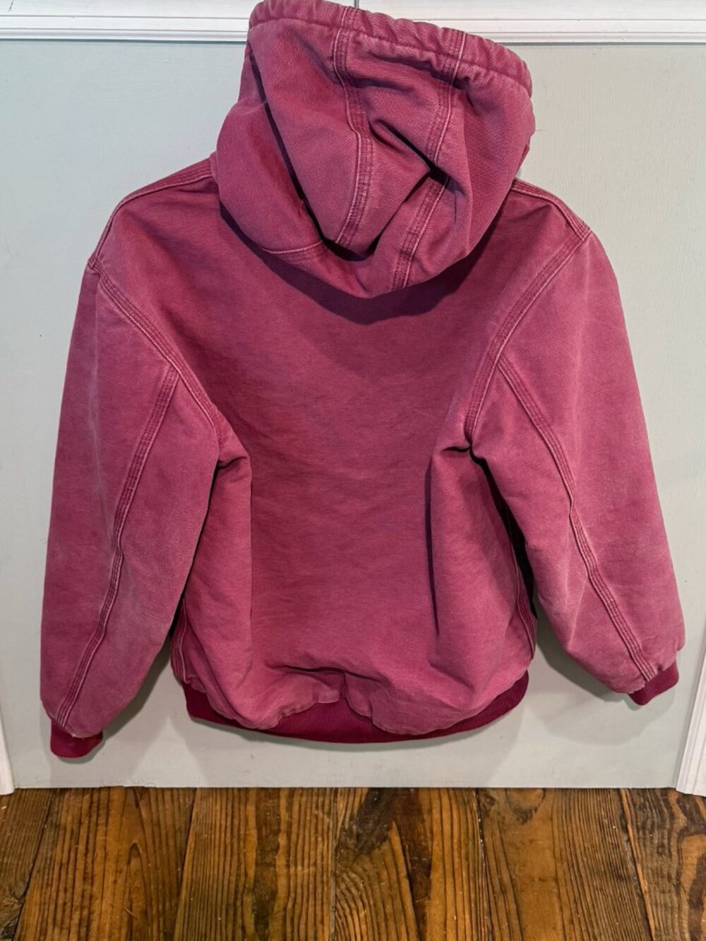 Vintage Carhartt Quilt-Lined Hooded Jacket WJ130 Women's Size Medium 8/10 RARE - Picture 5 of 16